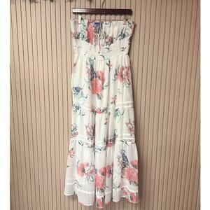 Anthropologie The Somerset Strapless Chiffon Midi Dress Women’s Size M